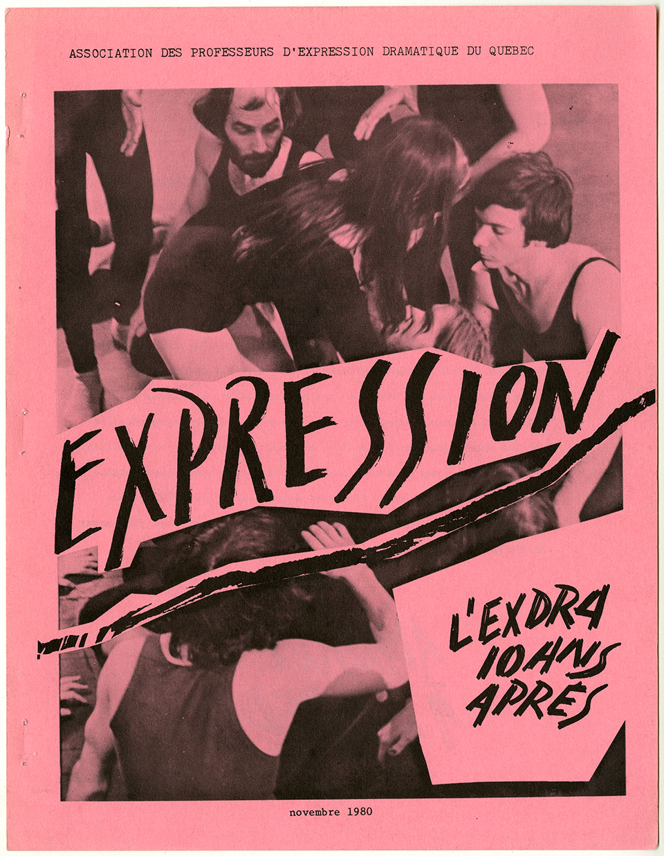 Revue EXPRESSION : L’Exdra 10 ans après, novembre 1980. Archives UdeM, P0419-E-4-D0023