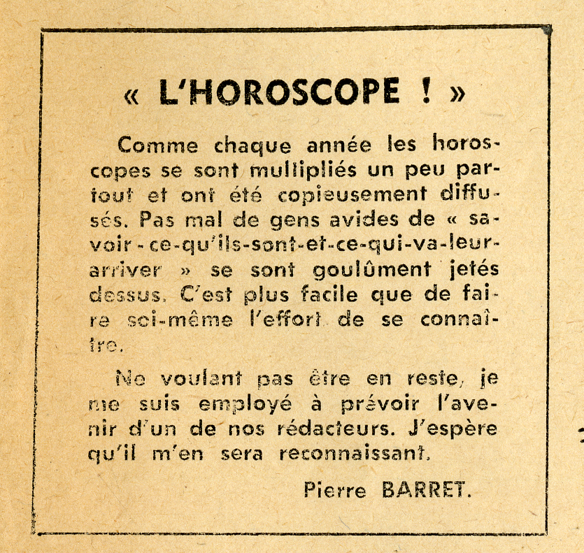 L'horoscope! - Pierre Barret