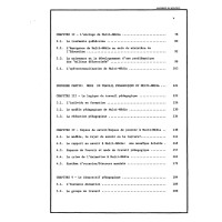 Image de l'extrait de la table des matières de la thèse de doctorat d’Émile Ollivier, octobre 1979.