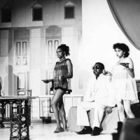 Troupe de théâtre présentant «Paysage de l’aveugle» à Paris, du 13 au 28 janvier 1984