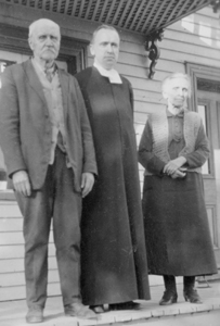 Frère Marie-Victorin avec M. et Mme Jean Luneau