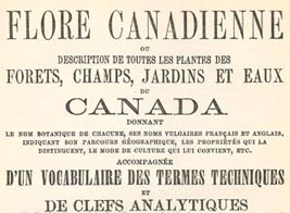 Page frontispice de la Flore canadienne